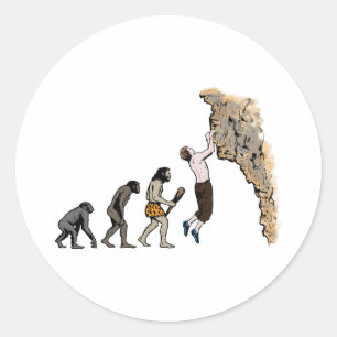 Rock Climbing Classic Round Sticker