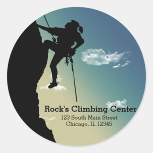 Rock Climbing Classic Round Sticker