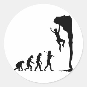 Rock Climbing Classic Round Sticker