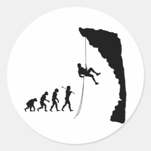 Rock Climbing Classic Round Sticker