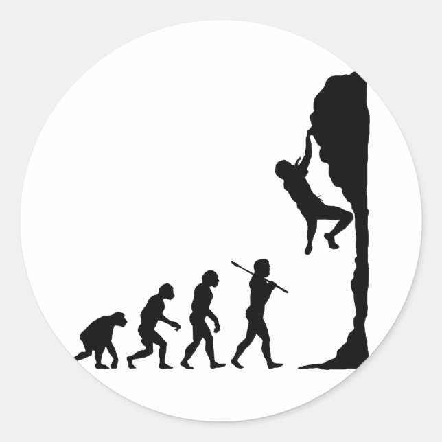 Rock Climbing Classic Round Sticker (Front)