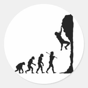 Rock Climbing Classic Round Sticker