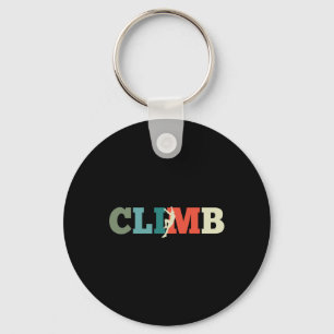 Rock Climbing Climb Retro Gift Key Ring