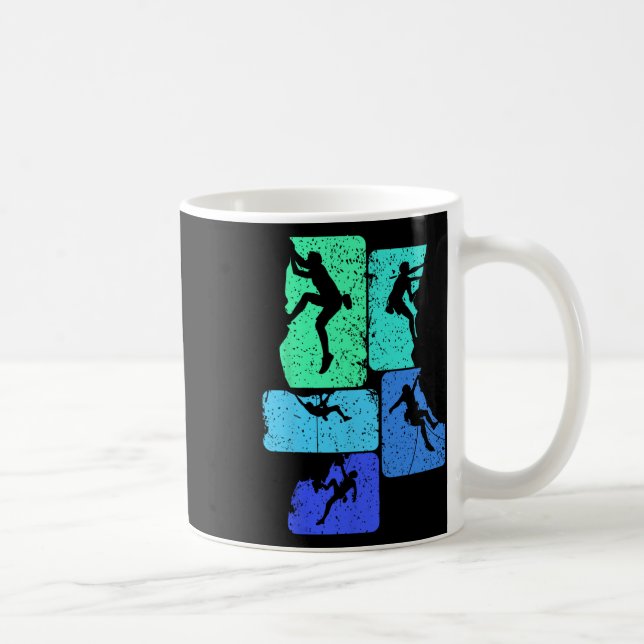 Rock Climbing Climber Bouldering Boulder  Coffee Mug (Right)
