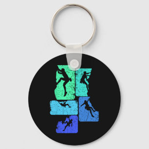 Rock Climbing Climber Bouldering Boulder Key Ring