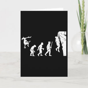 Rock Climbing Climber Evolution Bouldering Card