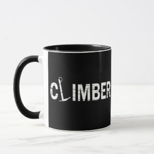 Rock climbing climber mug