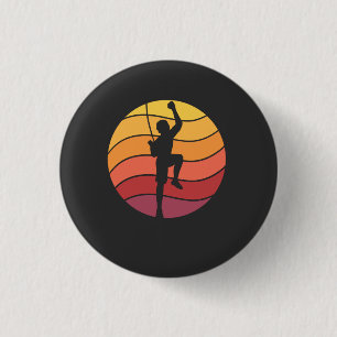 Rock Climbing Climber Retro 3 Cm Round Badge