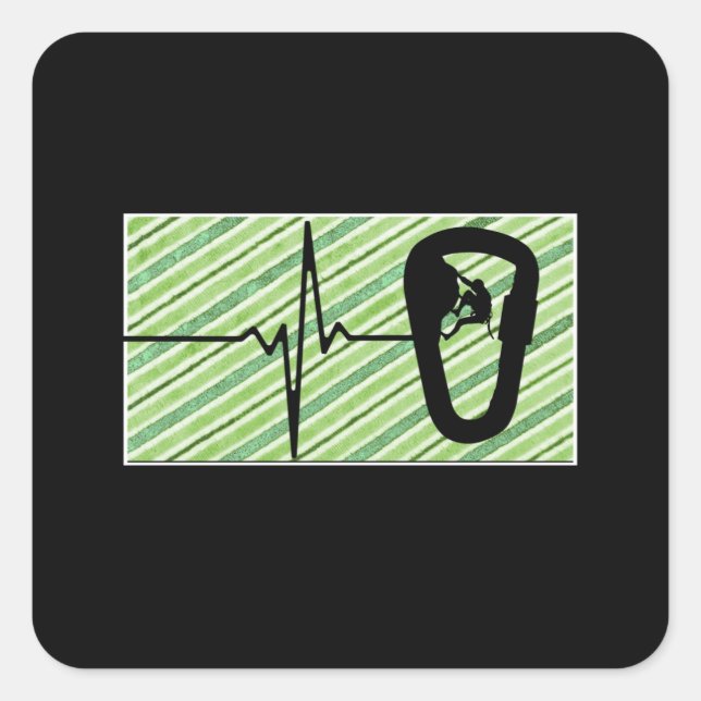 Rock Climbing Climber Retro Gift Square Sticker (Front)