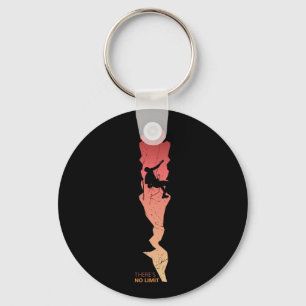 Rock Climbing - Climber Silhouette  Key Ring