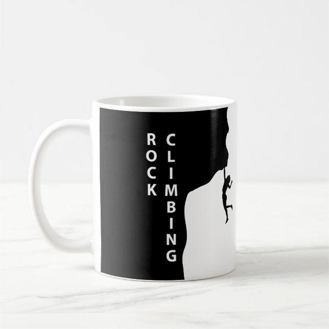 Rock climbing coffee mug (Left)