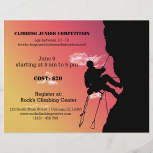 Rock Climbing competition Flyer
