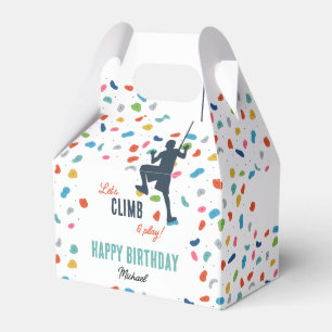 Rock Climbing Cute Kids Birthday Party Favour Box