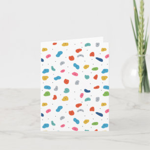 Rock Climbing Cute Kids Colourful Card