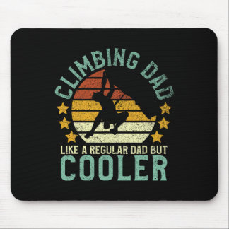 Rock Climbing Dad Mountain Climber Funny Father's  Mouse Mat