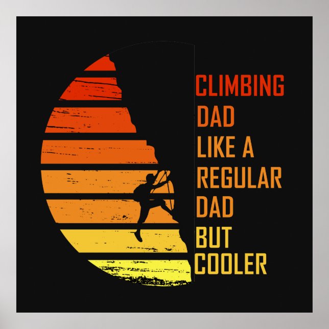 Rock climbing dad poster (Front)