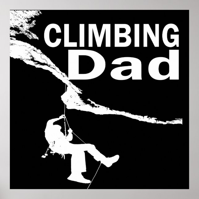 Rock climbing dad poster (Front)