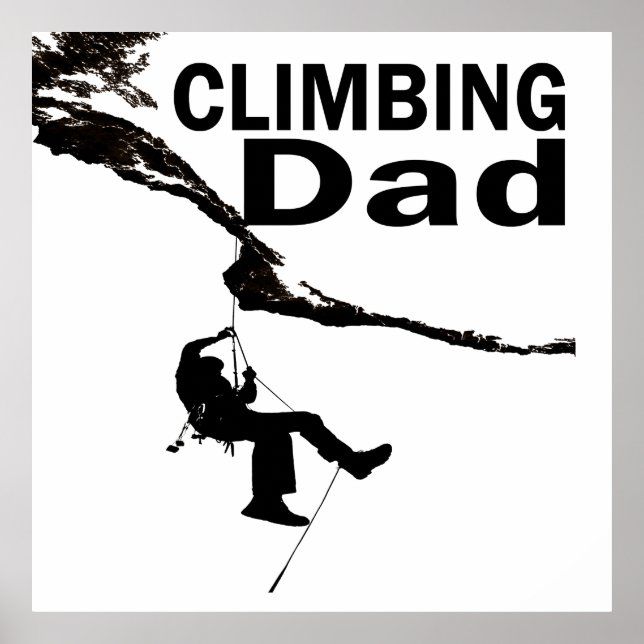 Rock climbing dad poster (Front)