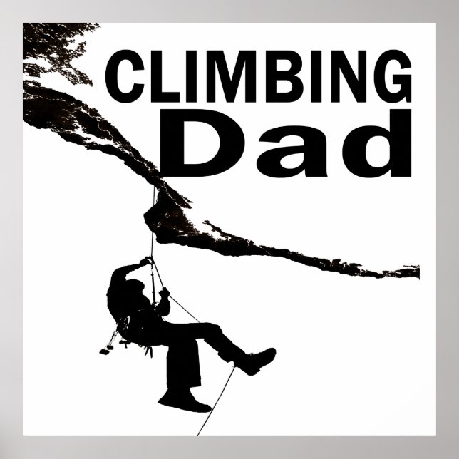 Rock climbing dad poster (Front)