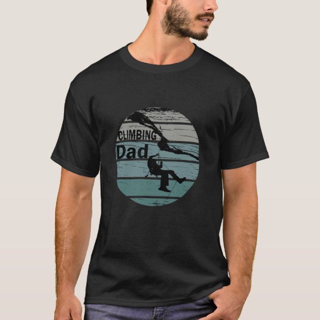 Rock climbing dad T-Shirt (Front)