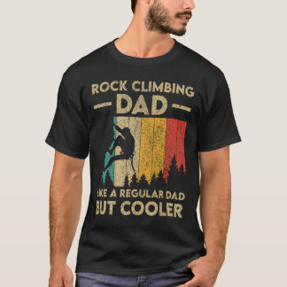 Rock Climbing Dad Vintage Funny Bouldering Design  T-Shirt