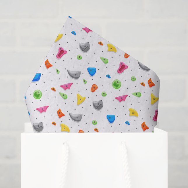 Rock Climbing Decoupage Tissue Paper (Gift Bag)