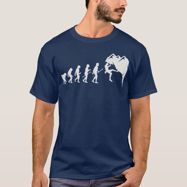 Rock Climbing Evolution friend T-Shirt (Front)
