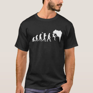 Rock Climbing Evolution Funny Climbing Design For  T-Shirt