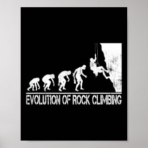 Rock Climbing Evolution Gift For Mountain Climber Poster