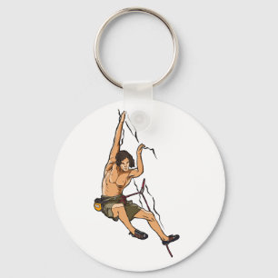 Rock Climbing Extreme Sports Climber   Key Ring