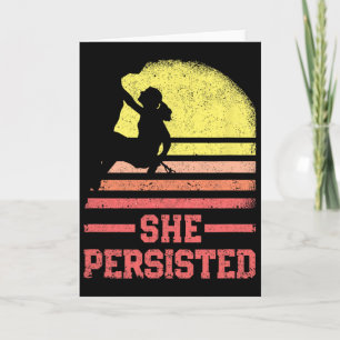 Rock Climbing Female Climber Silhouette Retro She  Card