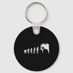 Rock Climbing - For Rock Climber Funny Evolution  Key Ring
