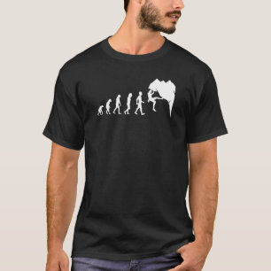 Rock Climbing  For Rock Climber Funny Evolution Te T-Shirt
