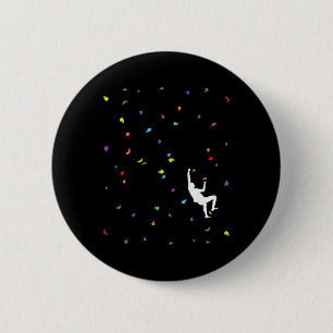 Rock Climbing Free Climbing Extreme Sports Boulder 6 Cm Round Badge