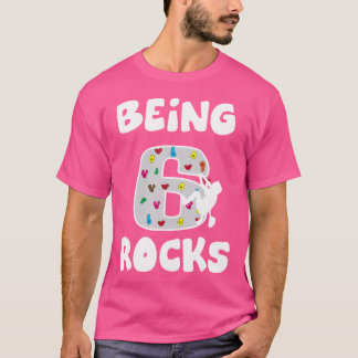 Rock Climbing Funny 6 Years Old 6Th Birthday Gift  T-Shirt