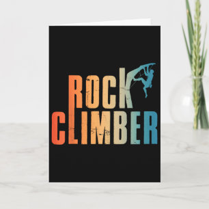 Rock Climbing Funny Bouldering Enthusiasts For Men Card