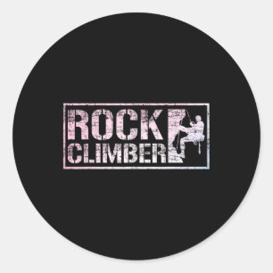 Rock Climbing Funny Bouldering Enthusiasts For Men Classic Round Sticker