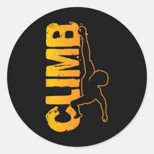 Rock Climbing Funny Bouldering Enthusiasts For Men Classic Round Sticker