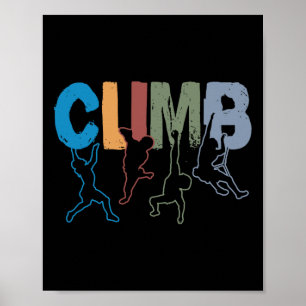 Rock Climbing Funny Bouldering Enthusiasts For Men Poster