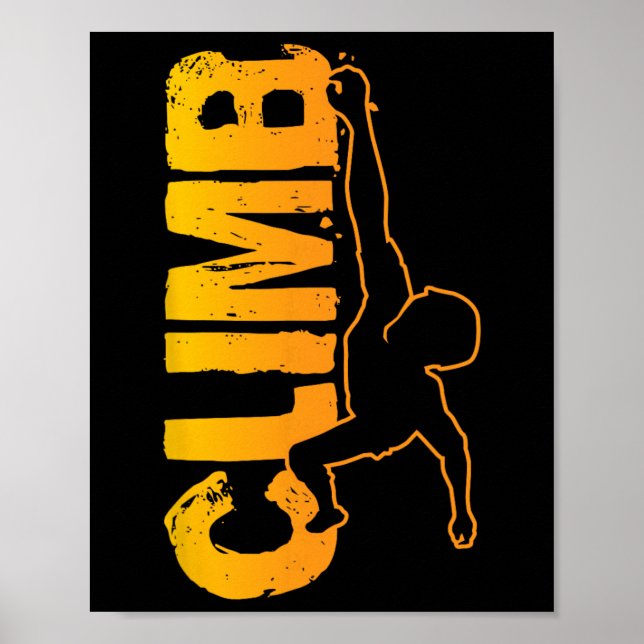 Rock Climbing Funny Bouldering Enthusiasts For Men Poster (Front)