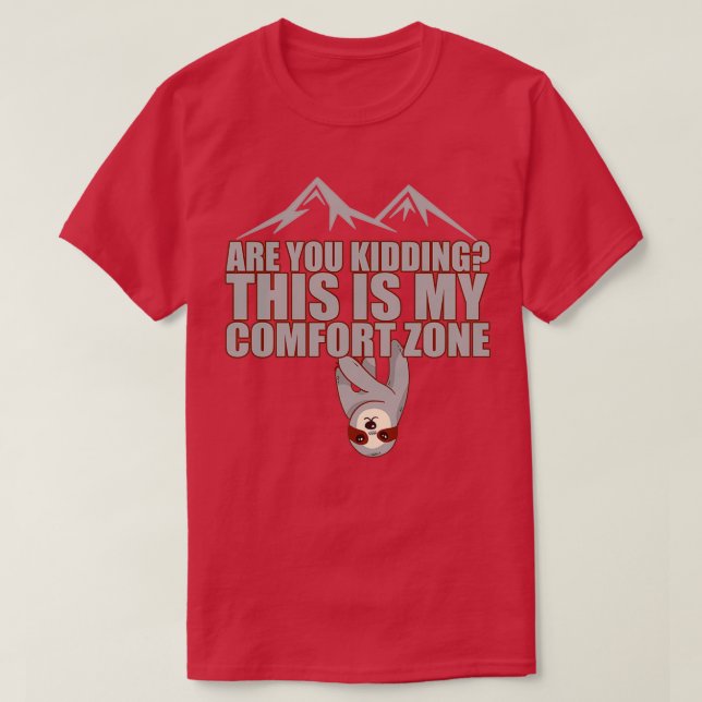 Rock Climbing Funny Sloth Climber Bouldering Gift T-Shirt (Design Front)