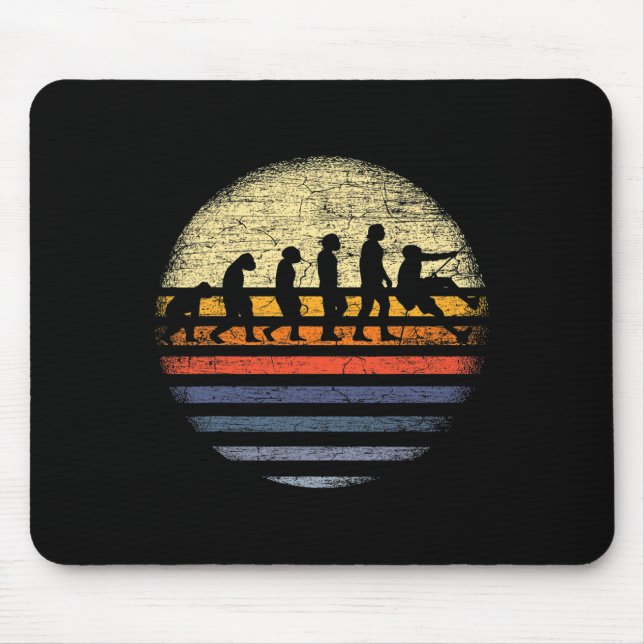 Rock Climbing Gift Evolution Rock Climber  Mouse Mat (Front)