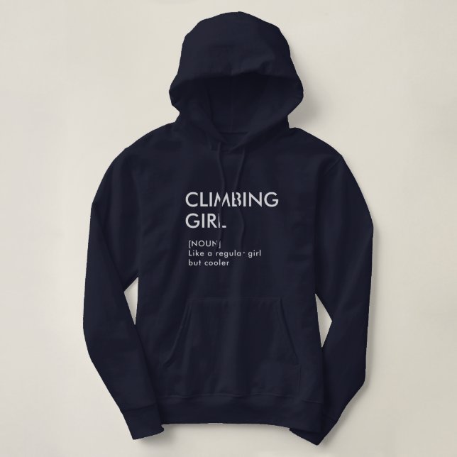Rock Climbing gift for her  Hoodie (Design Front)