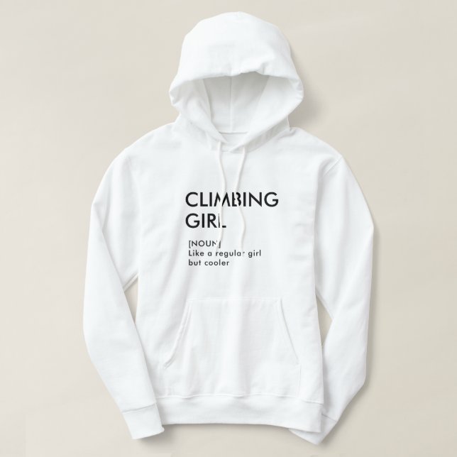 Rock Climbing gift for her  Hoodie (Design Front)