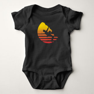 Rock Climbing Gift Vintage Retro Bouldering Mounta Baby Bodysuit