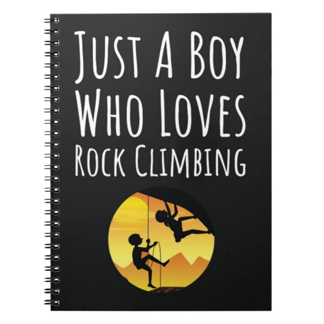 Rock Climbing Gifts For Boy Climber For Kids Sport Notebook (Front)