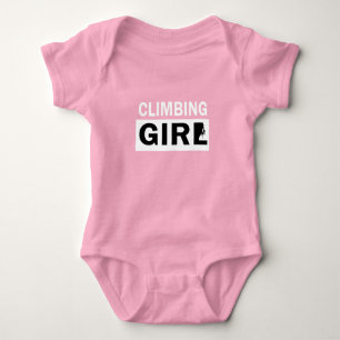 Rock climbing girl baby bodysuit