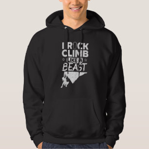 Rock Climbing Girl Boulderer Mountaineer Hiking Hoodie