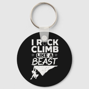 Rock Climbing Girl Boulderer Mountaineer Hiking Key Ring