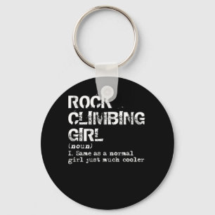Rock Climbing Girl Definition Funny Sports Tee. Key Ring